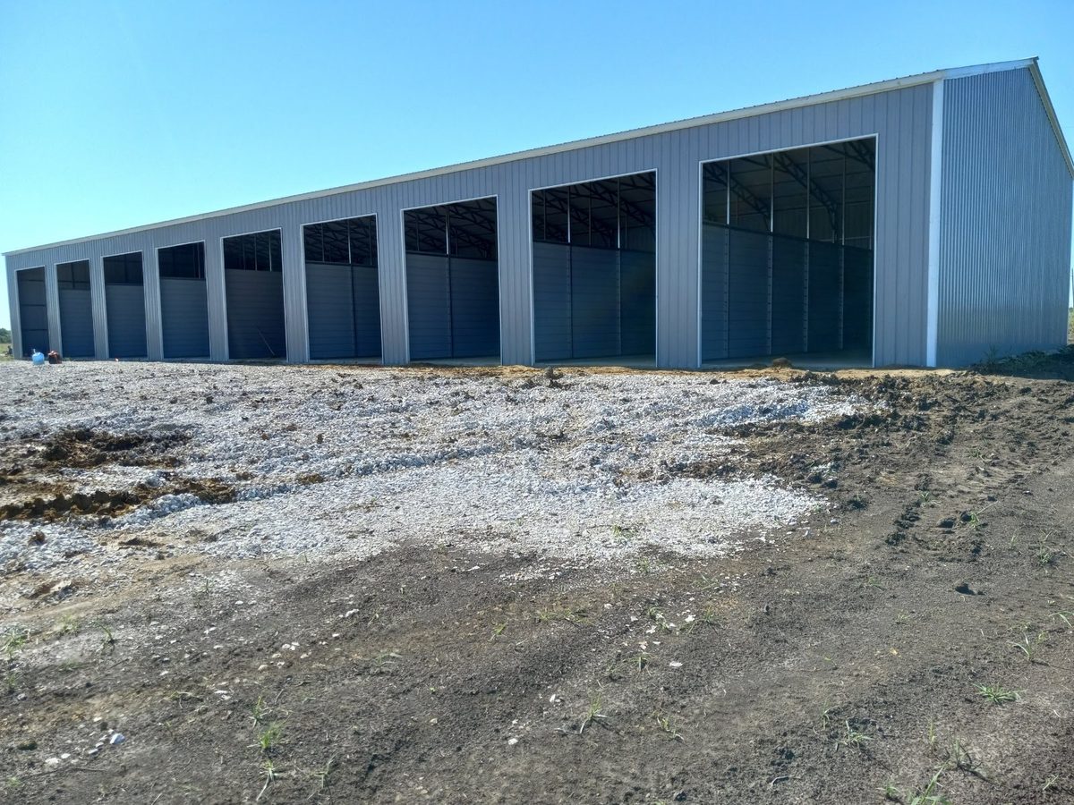 Legacy mini storage building with a row of storage bays